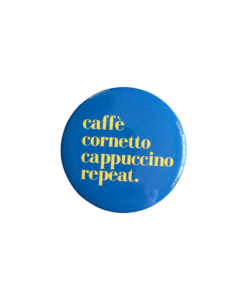 Specchietto Caffè Cornetto Cappuccino Repeat blu
